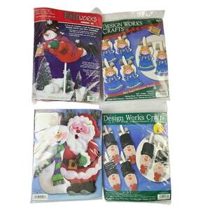 Design Works Felt Christmas Crafts Projects Snowman Santa Feltworks Design Works